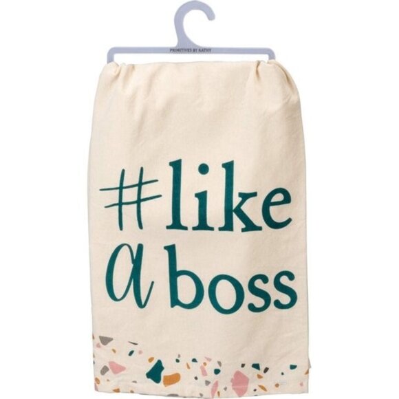 Primitives by Kathy - Cotton Kitchen Towel - # Like A Boss - Picture 1 of 1